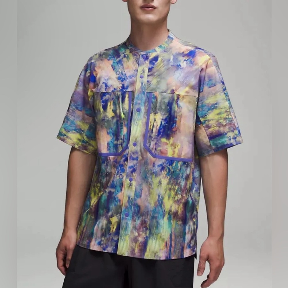 NWT Lululemon Mens Water-Repellent Hiking Short Sleeve Shirt Sz XL